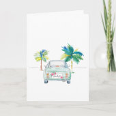 Inspirerend Waterverf Cute Tropical Car Florida Kaart (Voorkant)