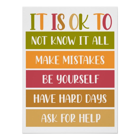 Inspirerend Wellness Quote Perfect Poster (Voorkant)