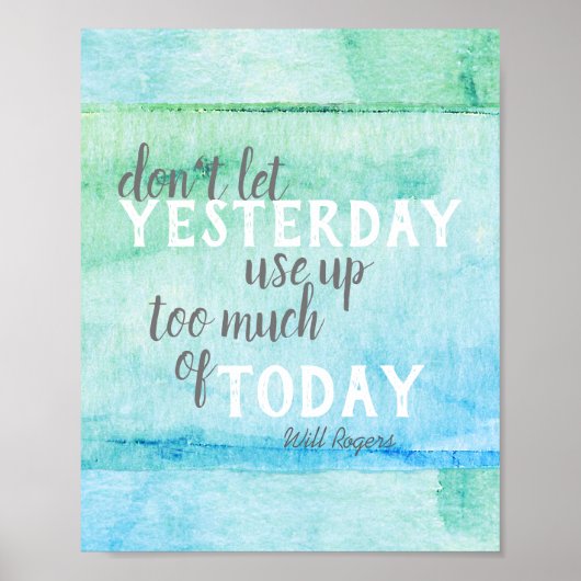 inspirerend Will Rogers citeert waterverf Poster (Voorkant)