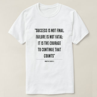 Inspirerend Winston Churchill citaat Typografie D T-shirt