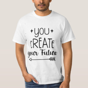 Inspirerend Wit Heren T-shirt - Je Creëert