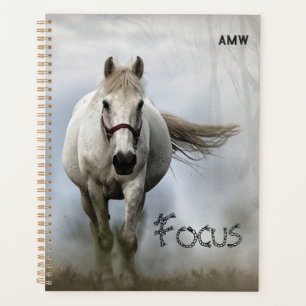 Inspirerend, witte paarden, Focus, Monogram Planner