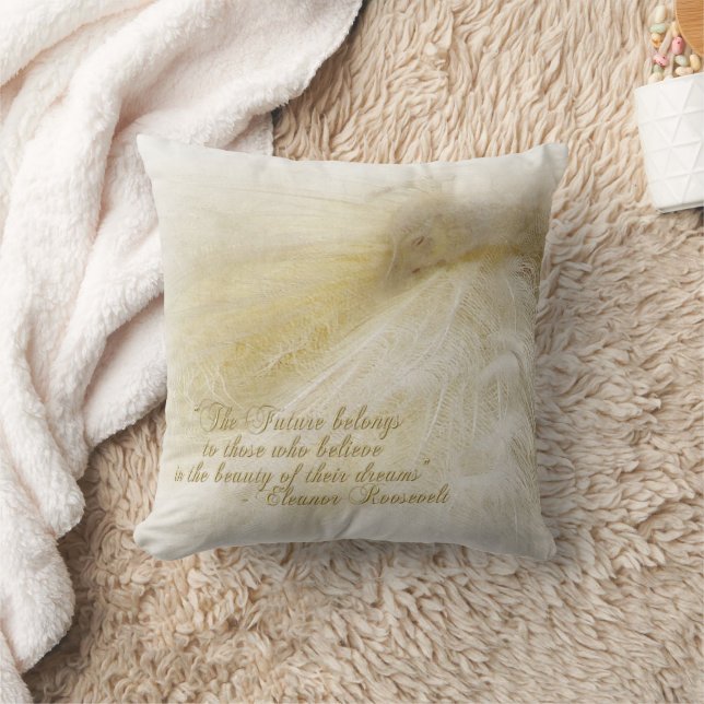 Inspirerend witte peacock Pillow Kussen (Deken)