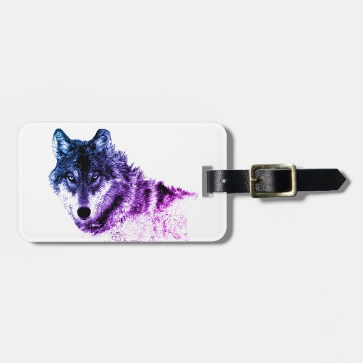 Inspirerend Wolf Eyes Bagagelabel (Voorkant horizontaal)