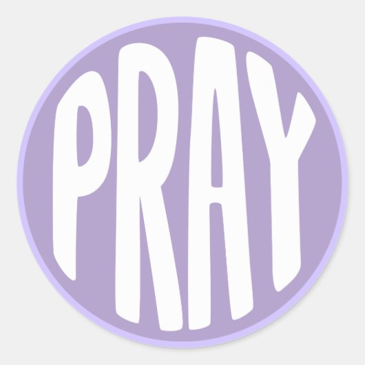 Inspirerend woord art Pray sticker (Voorkant)
