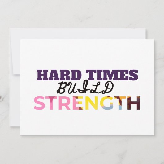 Inspirerend woord Design Kaart (Voorkant)