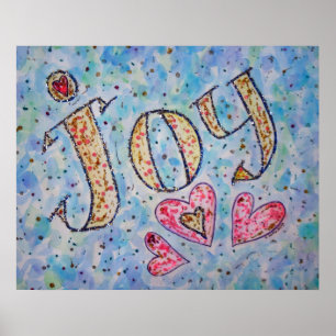 Inspirerend woord "Joy"-Poster Poster
