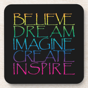 Inspirerend woorden bier onderzetter