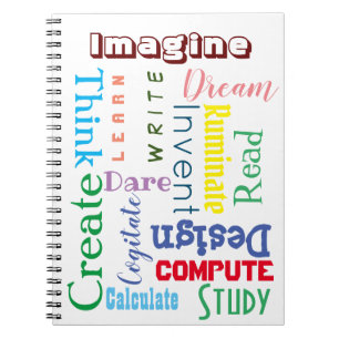 Inspirerend woorden Colorful Students Notitieboek