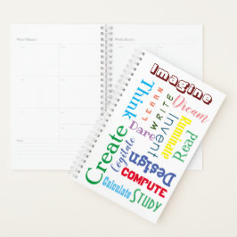 Inspirerend woorden Colorful Students Planner