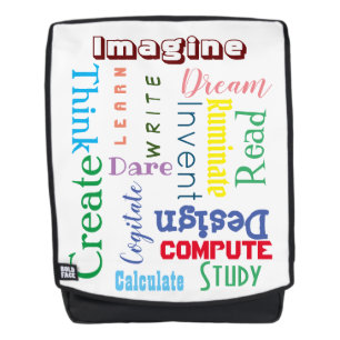 Inspirerend woorden Colorful Students Rugtassen