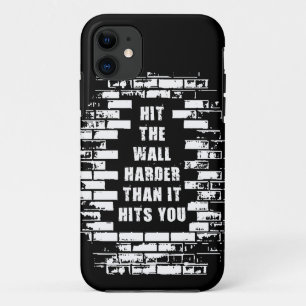 Inspirerend woorden - De muur harder iPhone 11 Hoesje