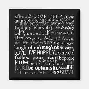 Inspirerend woorden magneet