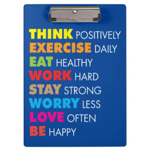 Inspirerend woorden - Motivatie Klembord