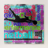 Inspirerend woorden Netball Player-posities Legpuzzel (Horizontaal)