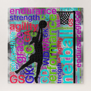 Inspirerend woorden Netball Player-posities Legpuzzel