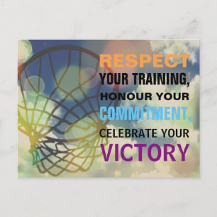 Inspirerend woorden Netball Sport Quote Briefkaart