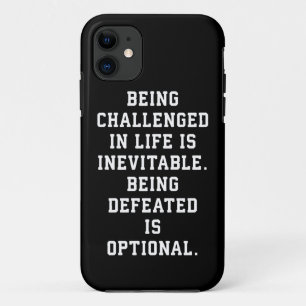 Inspirerend woorden - Uitdaging vs nederlaag iPhone 11 Hoesje