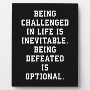 Inspirerend woorden - Uitdaging vs nederlaag Fotoplaat