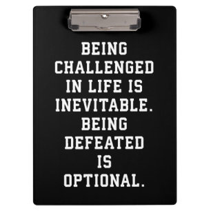 Inspirerend woorden - Uitdaging vs nederlaag Klembord