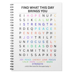 Inspirerend woorden zoeken - dagelijkse positieve  notitieboek