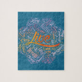 Inspirerend Word Cloud Art in Lotus Legpuzzel (Verticaal)