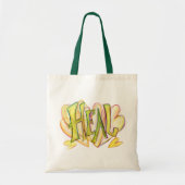 Inspirerend Word Heal Art Green Handled Canvas tas (Voorkant)