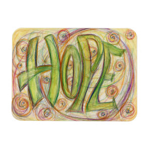 Inspirerend Word Hope Art Custom Magnets Magneet