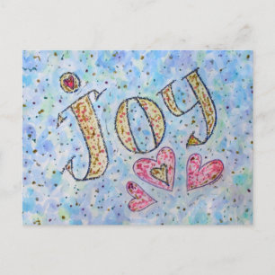 Inspirerend Word "Joy"-Briefkaart Briefkaart