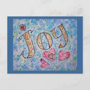 Inspirerend Word "Joy"-Briefkaart Briefkaart