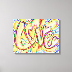 Inspirerend Word Love Art Canvas Afdrukken