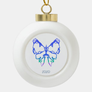 Inspirerend Yoga Poses Butterfly Nieuw begin Keramische Bal Ornament