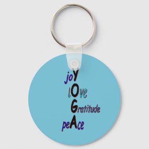 Inspirerend Yoga Sleutelhanger