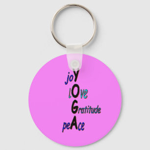 Inspirerend Yoga Sleutelhanger