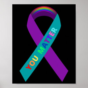 Inspirerend zelfmoordbewustzijnslint voor LGBTQ C Poster