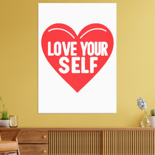 Inspirerend zelfzorgprinter canvas afdruk