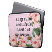 inspirerend zin laptop sleeve (Voorkant Links)