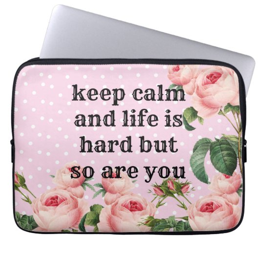 inspirerend zin laptop sleeve (Voorkant)