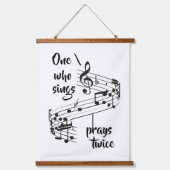 Inspirerend Zing en Bid Quote Hangend Wandkleed (Voorkant)