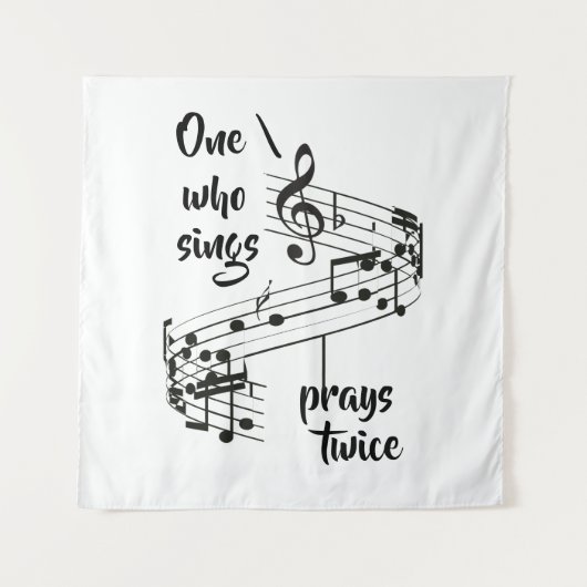 Inspirerend Zing en Bid Quote Wandkleed (Voorkant)