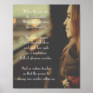 Inspirerend zonnegedicht Foto Poster