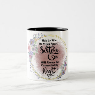 Inspirerend zusje Quote Two-Tone Koffee Mok