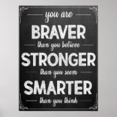 Inspirerend zwart-wit Poster (Voorkant)