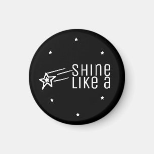 Inspirerend zwarte Typografie Magnet Magneet