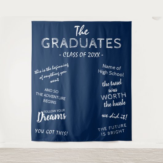 Inspirerende 2025 Afstudeerfeest Foto Achtergrond Wandkleed (Voorkant)