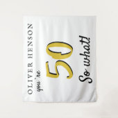 Inspirerende 50e verjaardag feest achtergrond wandkleed (Voorkant)