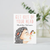 Inspirerende angst offerte meisje ontmoet vlinder  briefkaart (Staand voorkant)