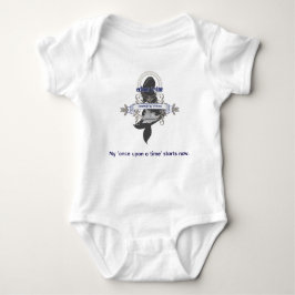 Inspirerende baby romper met citaat
