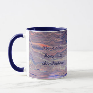 Inspirerende bergdageraad acryl gietkunst mok