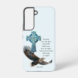 Inspirerende Bijbel Blauwe Stip Adelaar Keltisch K Samsung Galaxy Hoesje